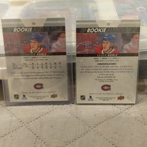 SP Authentic Kaiden Guhle Rookie - Picture 2 of 2